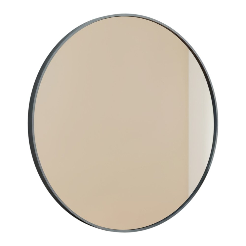 20" Black Metal Round Framed Bathroom Vanity Mirror HomeRoots