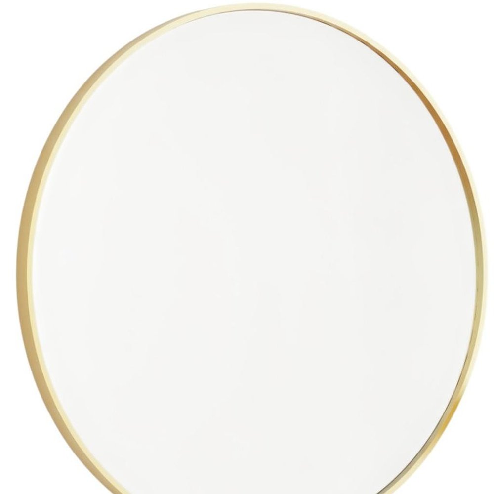 20" Gold Metal Round Framed Bathroom Vanity Mirror HomeRoots