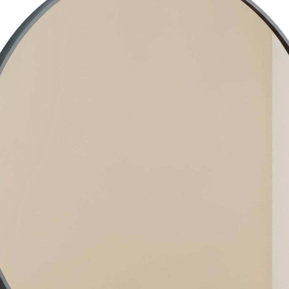 24" Black Metal Round Framed Bathroom Vanity Mirror HomeRoots