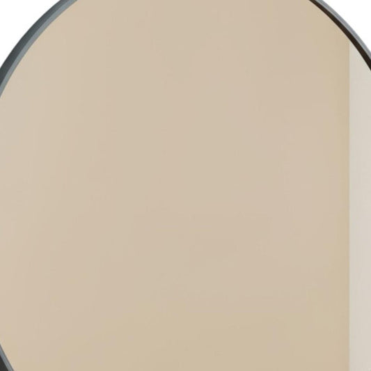 24" Black Metal Round Framed Bathroom Vanity Mirror HomeRoots
