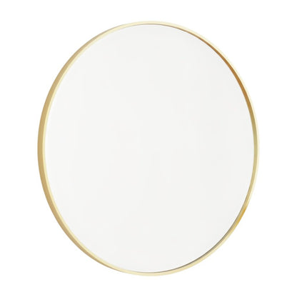 24" Gold Metal Round Framed Bathroom Vanity Mirror HomeRoots