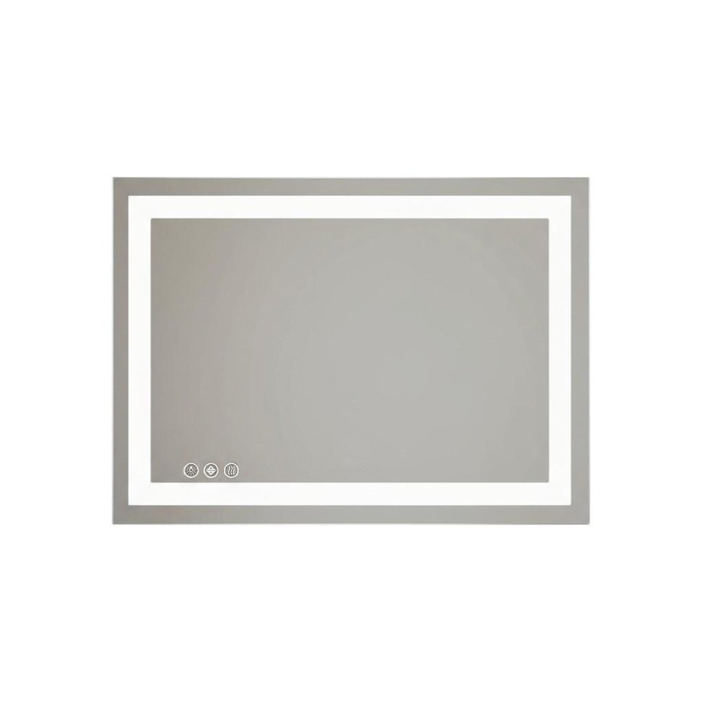 24" Clear Lighted Frameless Bathroom Vanity Mirror HomeRoots