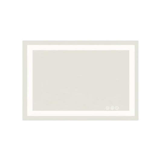 24" Clear Lighted Frameless Bathroom Vanity Mirror HomeRoots