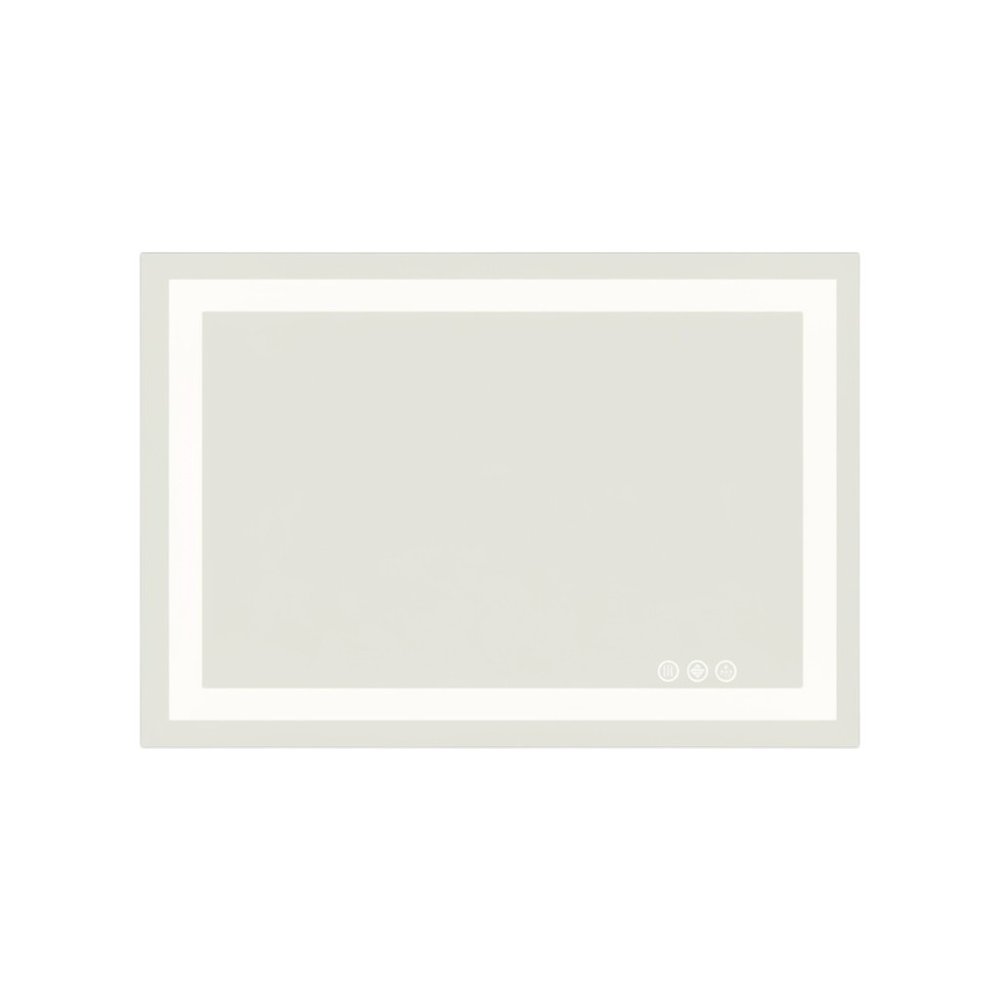 24" Clear Lighted Frameless Bathroom Vanity Mirror HomeRoots