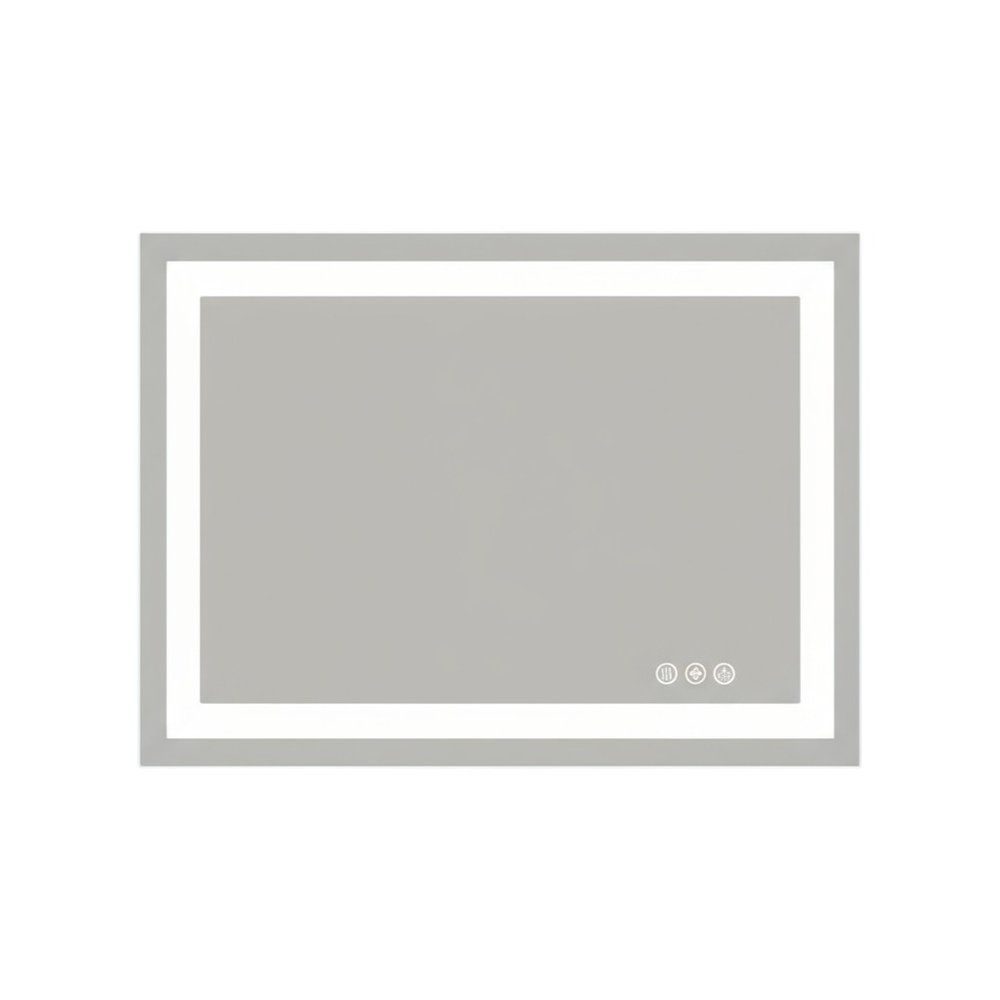 28" Clear Lighted Frameless Bathroom Vanity Mirror HomeRoots
