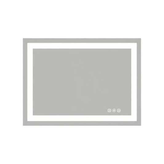 28" Clear Lighted Frameless Bathroom Vanity Mirror HomeRoots
