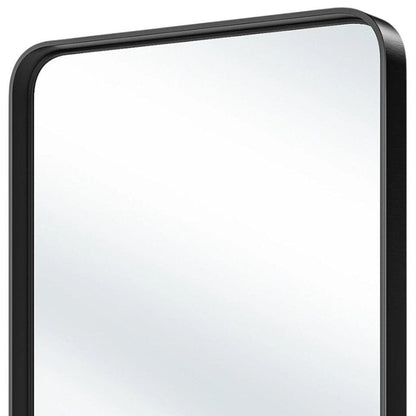 30" Black Metal Floating Framed Bathroom Vanity Mirror HomeRoots