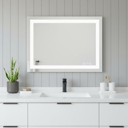 20" Clear Lighted Frameless Bathroom Vanity Mirror HomeRoots
