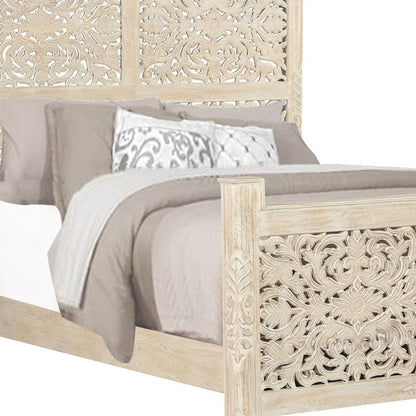 Three Piece White Solid Wood Bedroom Set