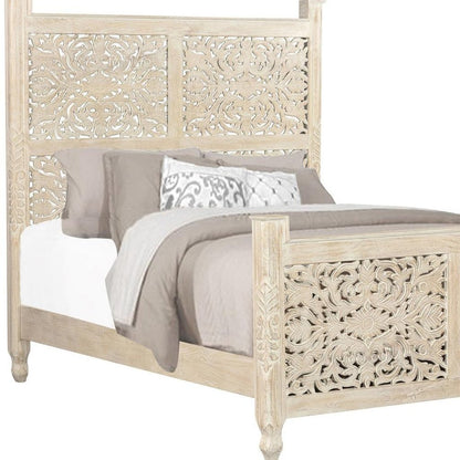 Three Piece White Solid Wood Bedroom Set HomeRoots