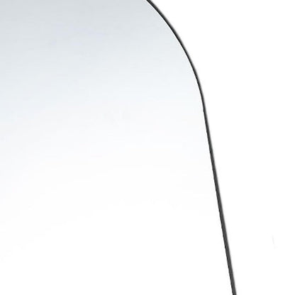 63" Black Metal Arch Freestanding and Wall Mount Framed Full Length Mirror HomeRoots