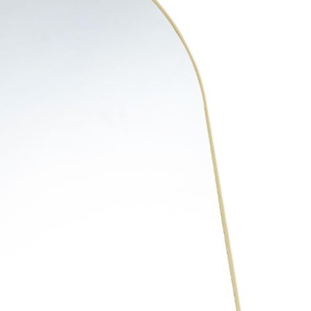 63" Gold Metal Arch Freestanding and Wall Mount Framed Full Length Mirror HomeRoots