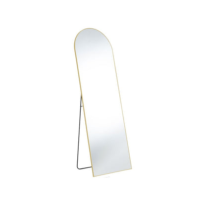 63" Gold Metal Arch Freestanding and Wall Mount Framed Full Length Mirror HomeRoots