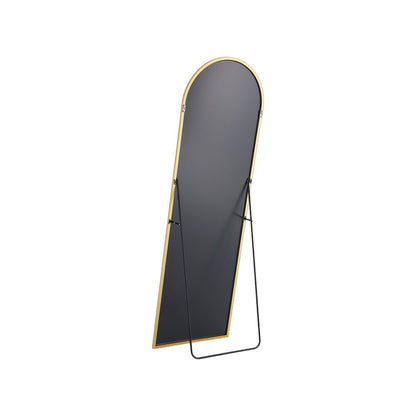 63" Gold Metal Arch Freestanding and Wall Mount Framed Full Length Mirror HomeRoots