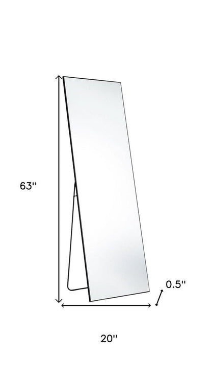 63" Black Metal Freestanding and Wall Mount Framed Full Length Mirror HomeRoots