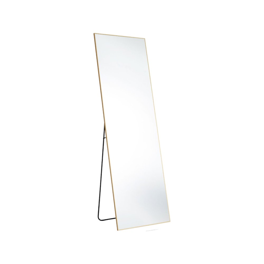 63" Gold Metal Freestanding and Wall Mount Framed Full Length Mirror HomeRoots