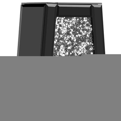 30" Black Mirrored Glass Floor Vase With Faux Crystals HomeRoots
