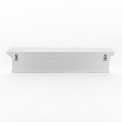Six Hook 39" White Solid Wood Wall Mount Coat Rack HomeRoots