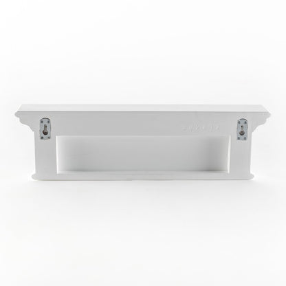 Four Hook 28" White Solid Wood Wall Mount Coat Rack