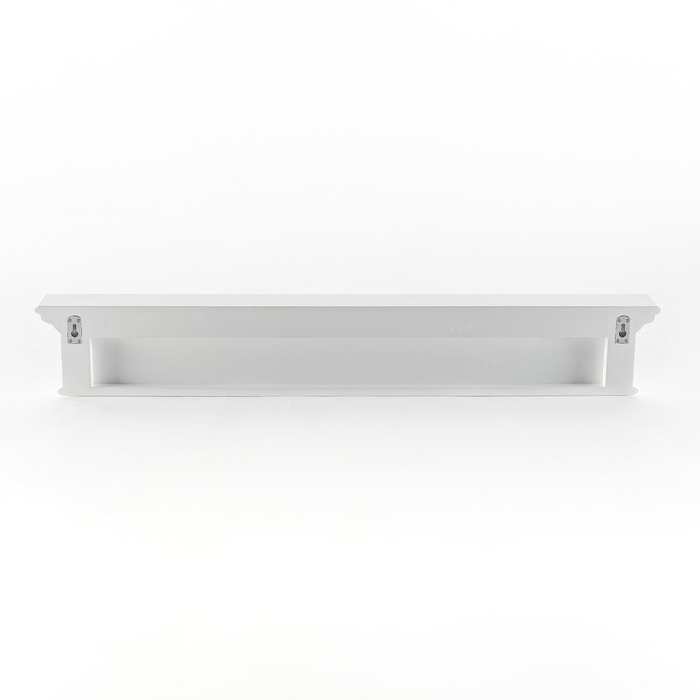 Eight Hook 51" White Solid Wood Wall Mount Coat Rack HomeRoots