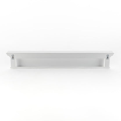 Eight Hook 51" White Solid Wood Wall Mount Coat Rack HomeRoots