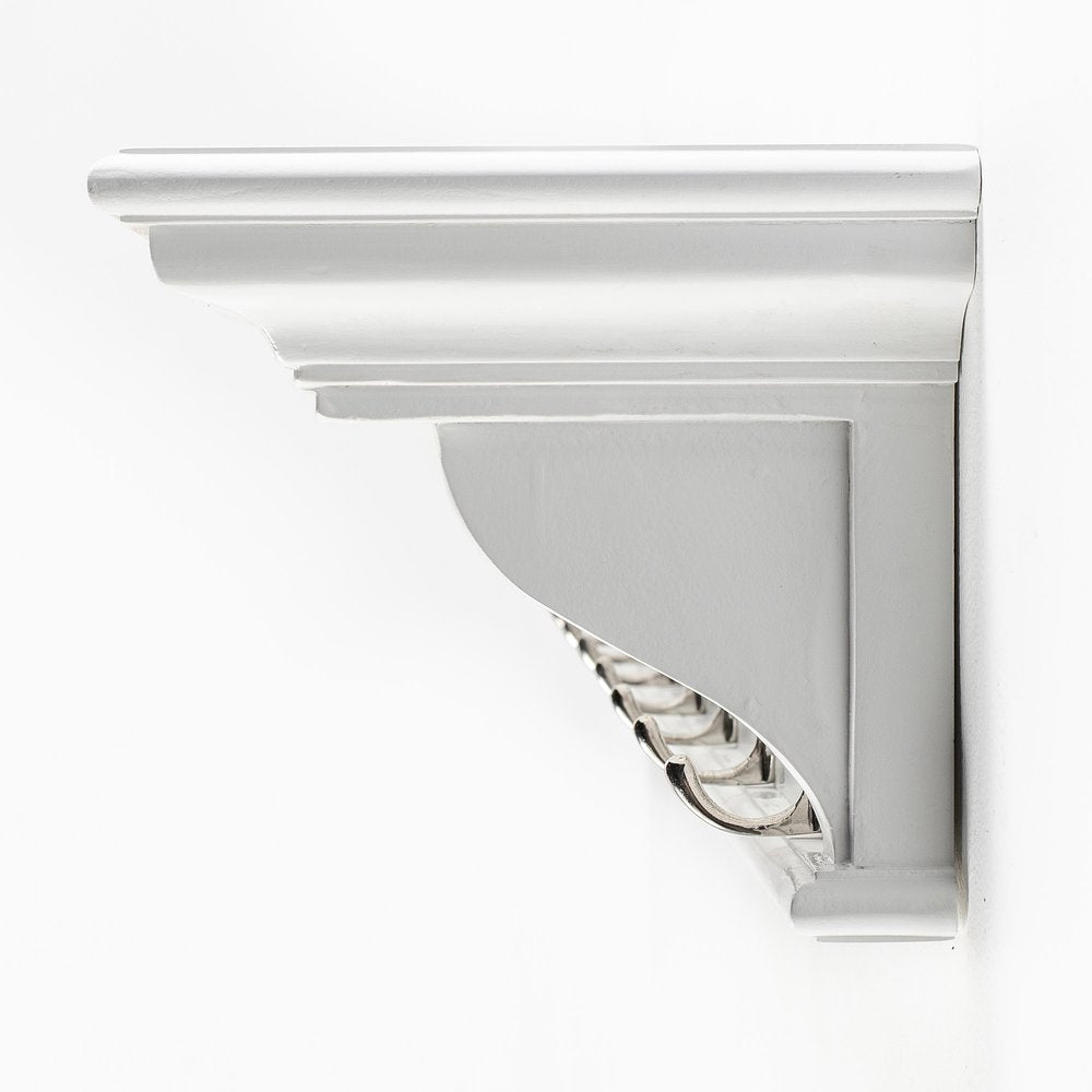 Eight Hook 51" White Solid Wood Wall Mount Coat Rack HomeRoots