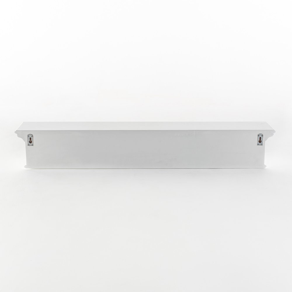 Eight Hook 51" White Solid Wood Wall Mount Coat Rack HomeRoots