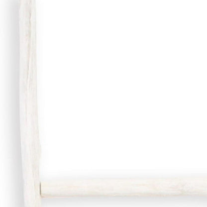 59" White Distressed Solid Wood Four Step Ladder Shelf HomeRoots