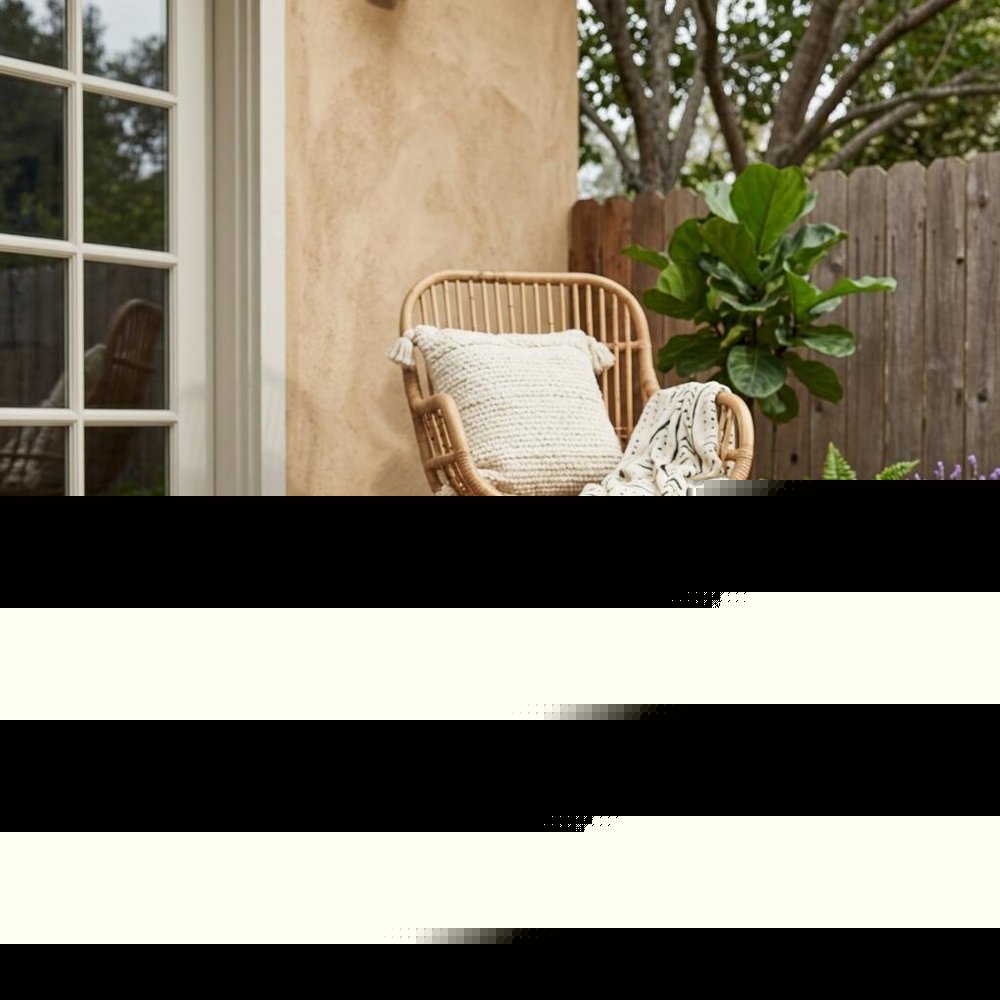 20" Black And White Polyester Geometric Outdoor Pouf Ottoman HomeRoots