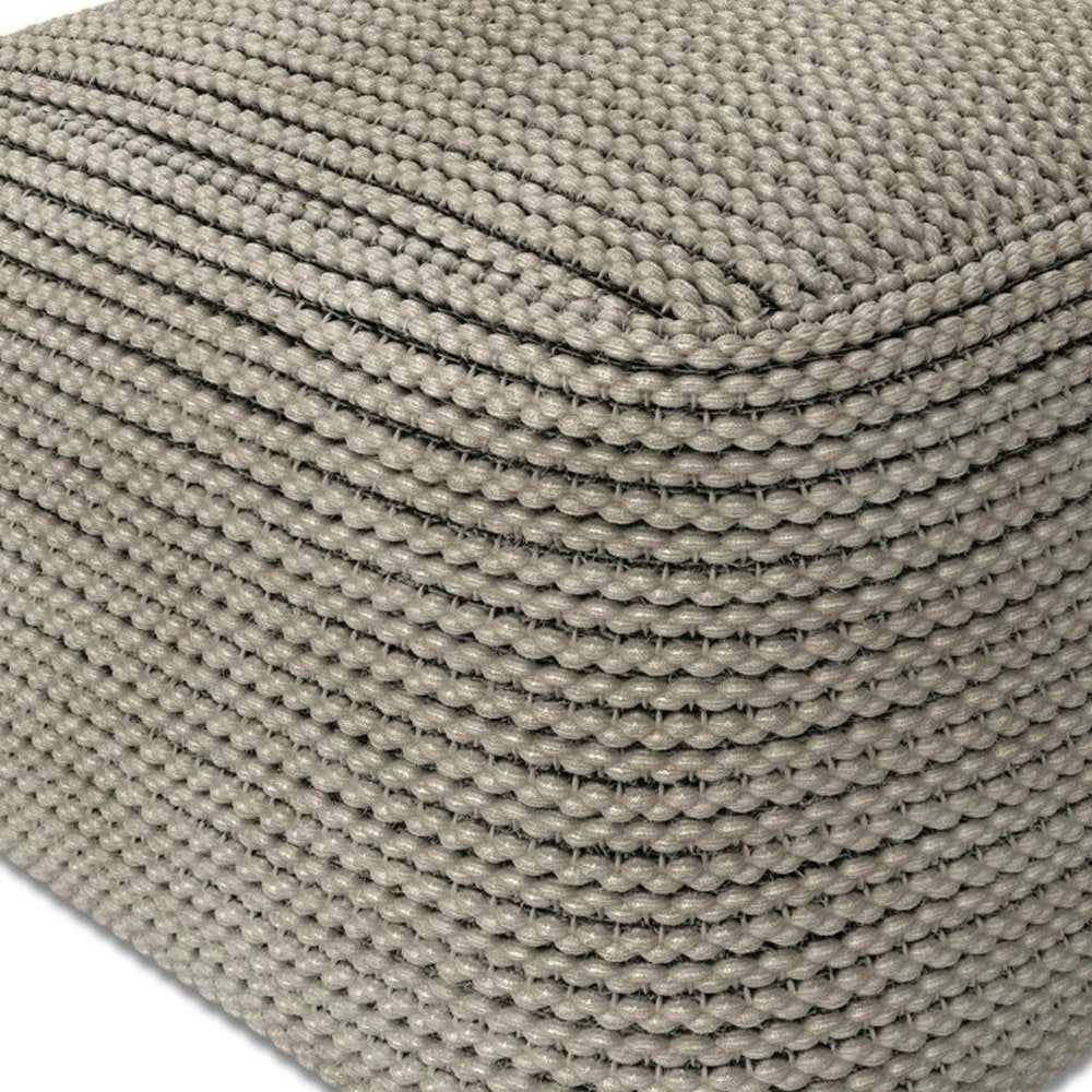 18" Brown Outdoor Pouf Ottoman HomeRoots