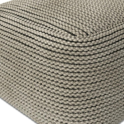 18" Brown Outdoor Pouf Ottoman HomeRoots