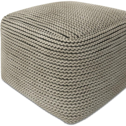 18" Brown Outdoor Pouf Ottoman HomeRoots