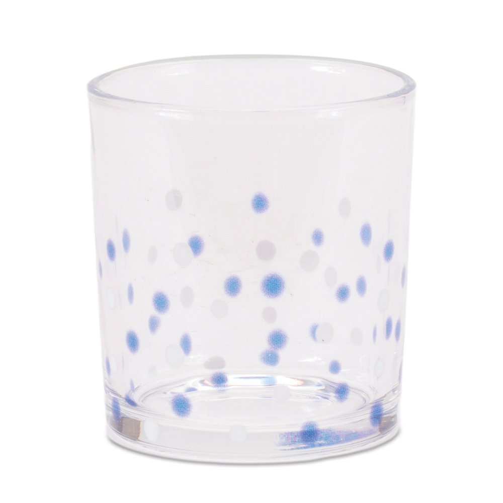 Set of Three Blue Abstract Glass Tabletop Votive Candle Holders HomeRoots