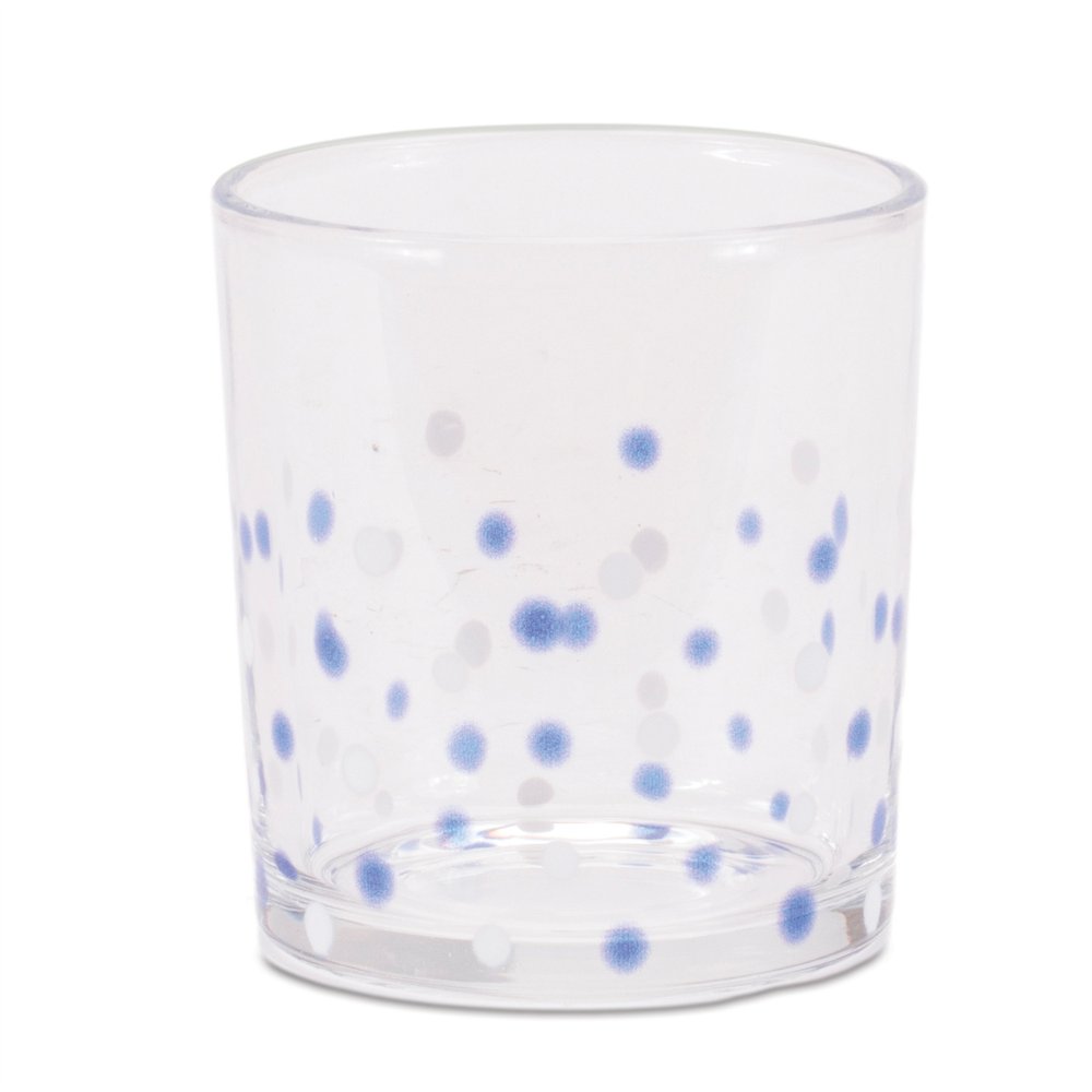 Set of Three Blue Abstract Glass Tabletop Votive Candle Holders HomeRoots