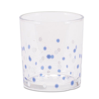 Set of Three Blue Abstract Glass Tabletop Votive Candle Holders HomeRoots