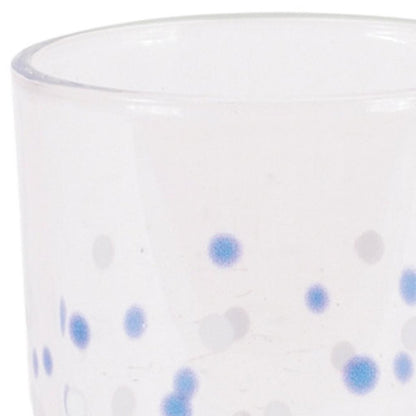 Set of Three Blue Abstract Glass Tabletop Votive Candle Holders HomeRoots