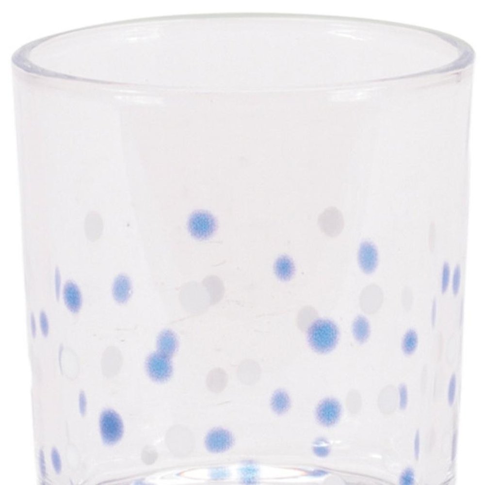 Set of Three Blue Abstract Glass Tabletop Votive Candle Holders HomeRoots