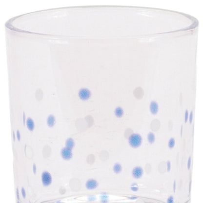 Set of Three Blue Abstract Glass Tabletop Votive Candle Holders HomeRoots