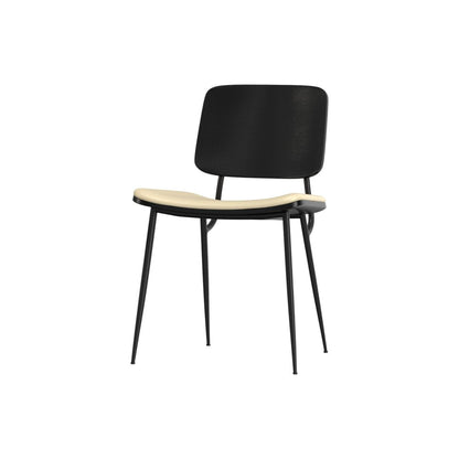 Set of Two Black Faux Leather And Solid Wood Dining Side Chairs HomeRoots
