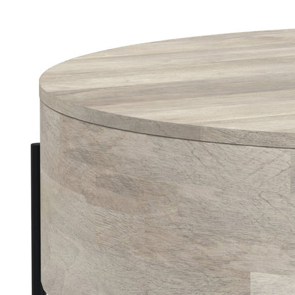 38" White Solid Wood Round Solid Coffee Table HomeRoots