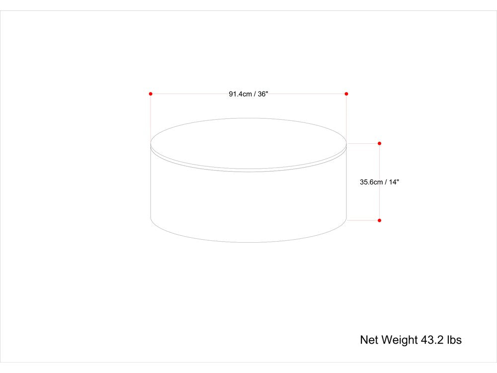 36" White Solid Wood Round Solid Coffee Table HomeRoots