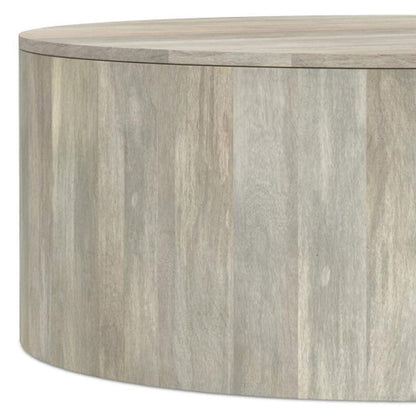 36" White Solid Wood Round Solid Coffee Table HomeRoots