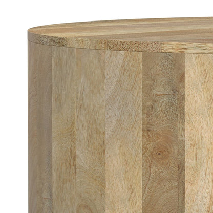 36" Natural Solid Wood Round Solid Coffee Table HomeRoots