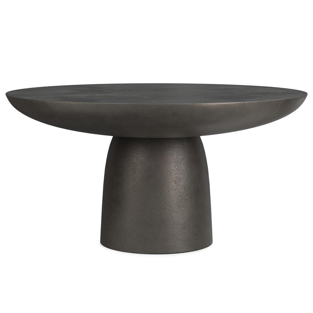 30" Black Aluminum Round Solid Coffee Table HomeRoots
