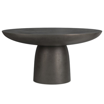 30" Black Aluminum Round Solid Coffee Table HomeRoots