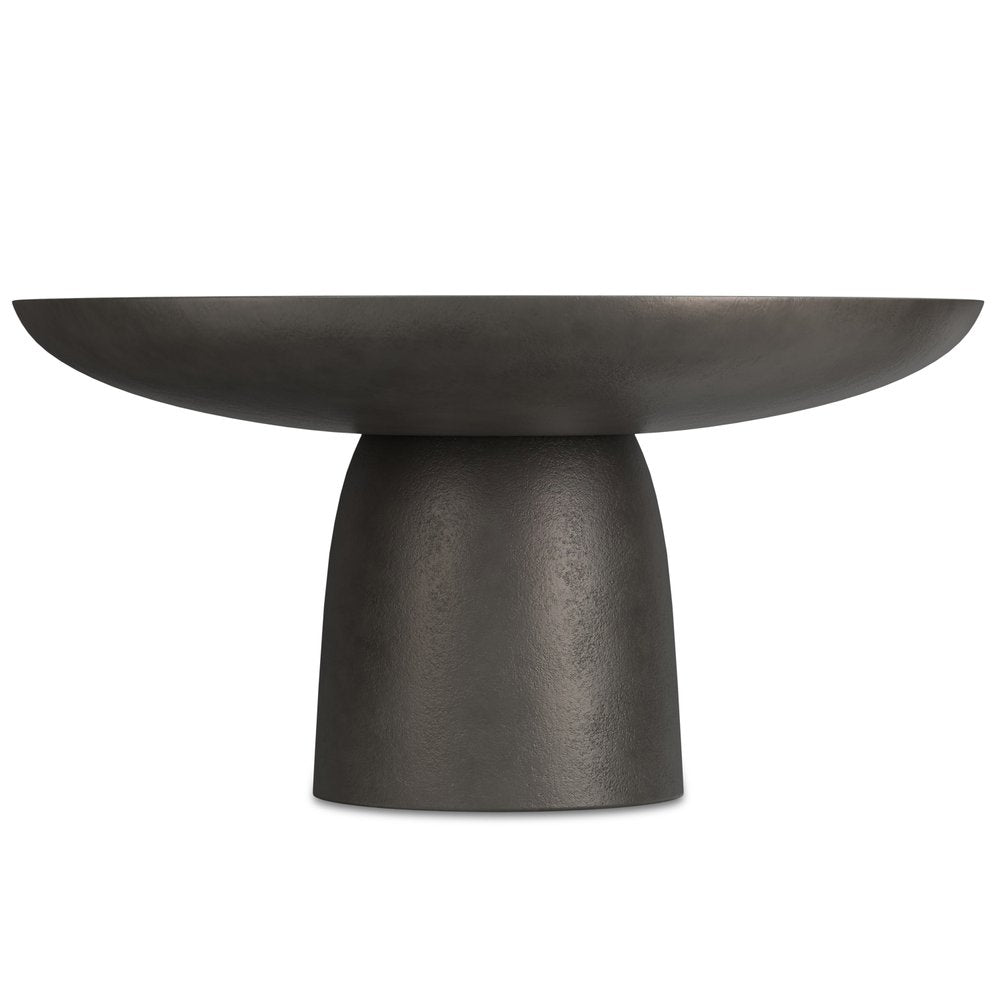 30" Black Aluminum Round Solid Coffee Table HomeRoots