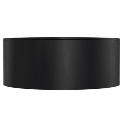 36" Black Solid Wood Round Solid Coffee Table HomeRoots