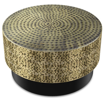 30" Black Iron Round Solid Coffee Table HomeRoots