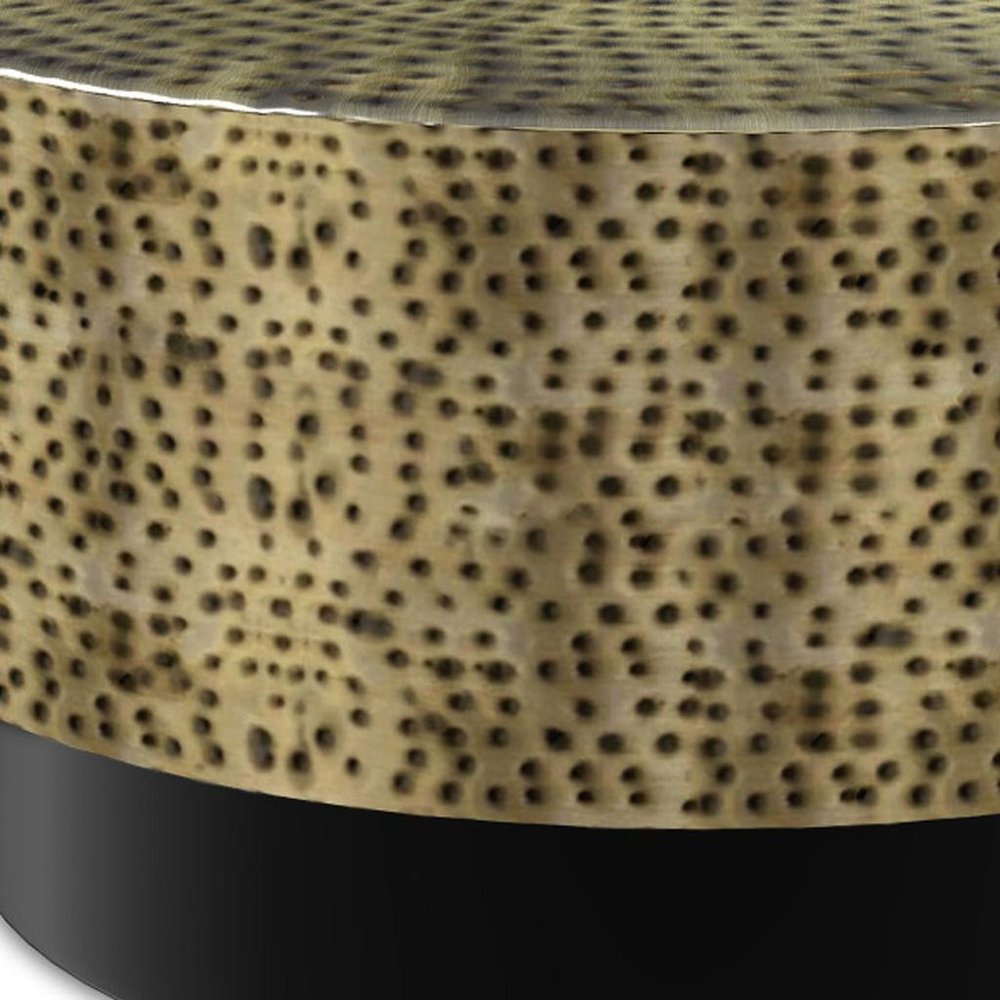 30" Black Iron Round Solid Coffee Table HomeRoots