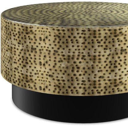 30" Black Iron Round Solid Coffee Table HomeRoots